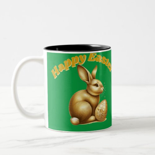 Happy Easter times spring butterflies shirt des Two_Tone Coffee Mug