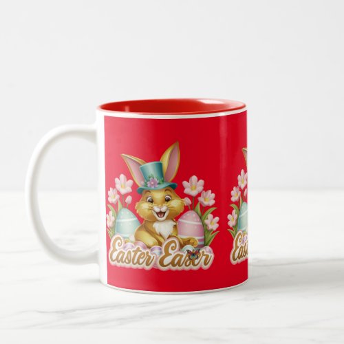 Happy Easter times spring butterflies Two_Tone Coffee Mug