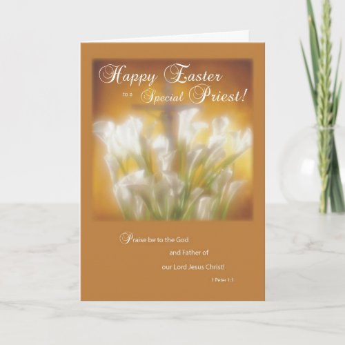 Happy Easter to a Catholic Priest Holiday Card
