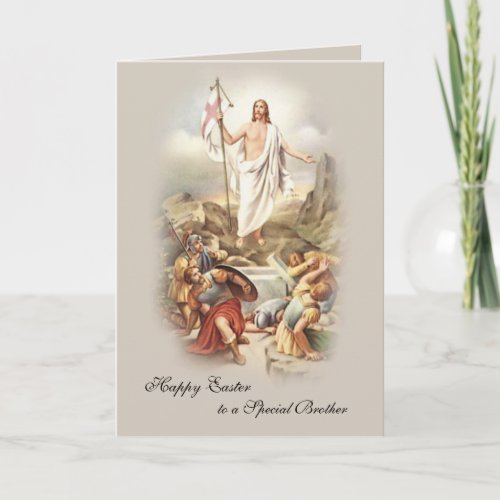 Happy Easter to a Special Catholic Brother Holiday Card