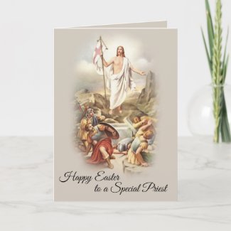 Happy Easter to a Special Catholic Priest Card