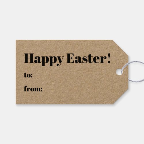 Happy Easter to from modern typography kraft Gift Tags