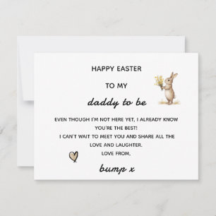 HAPPY EASTER TO MY DADDY TO BE FROM BUMP CARD