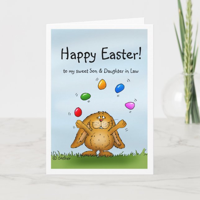 Happy Easter to my Son & Daughter in Law Holiday Card (Front)