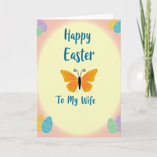 Happy Easter To My Wife Card (Front)