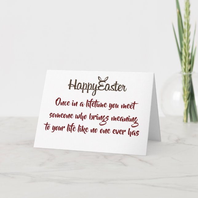 HAPPY EASTER TO THE "LOVE OF MY LIFE" HOLIDAY CARD (Front)