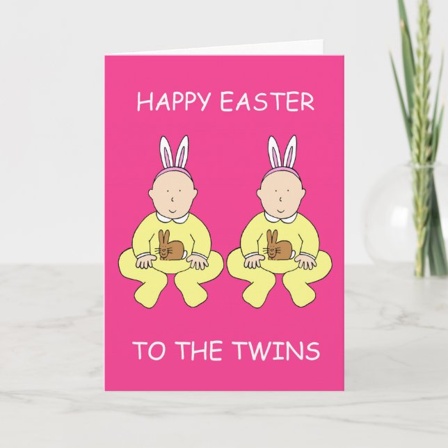 Happy Easter to the Twins Holiday Card (Front)