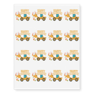 Happy Easter Tractor Gift Boys Kids Temporary Tattoos