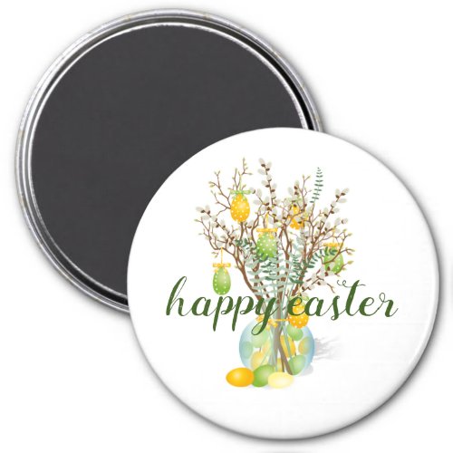  Happy Easter Treecute Classic Round  Magnet