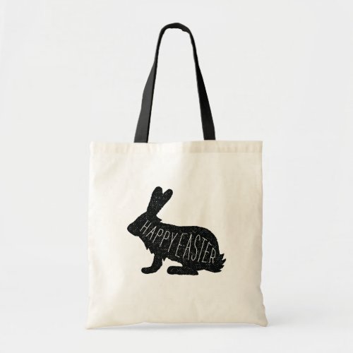 Happy Easter Trendy Modern Rabbit Tote Bag