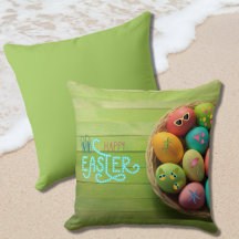 Happy Easter Tropical Beach Coastal Theme Holiday