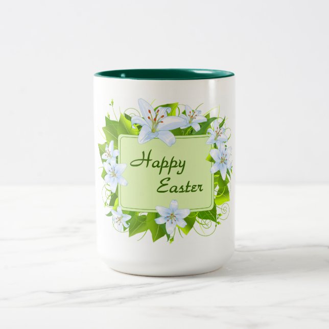 Happy Easter Two-Tone Coffee Mug (Center)