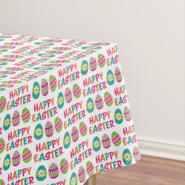 Happy Easter Typography  Tablecloth (In Situ)