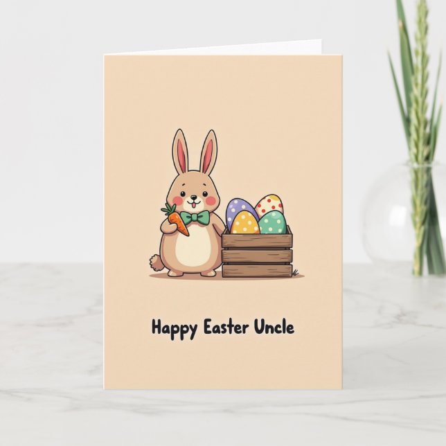 Happy Easter Uncle Rabbit Card (Front)