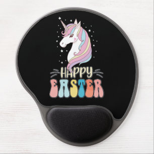 Happy Easter Unicorn Bunny Rabbit Eggs Gel Mouse Pad