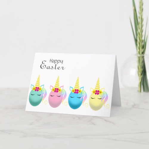 Happy Easter Unicorn Egg Card