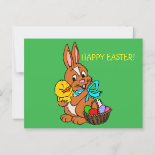 HAPPY EASTER unique CUTIE Postcard