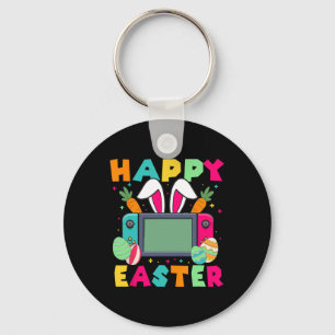 Happy Easter Video Game Bunny Gaming Controller Ga Keychain