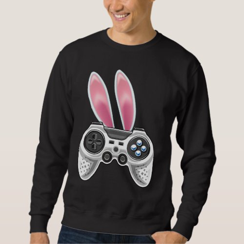 Happy Easter  Video Game Easter Bunny Gaming Contr Sweatshirt