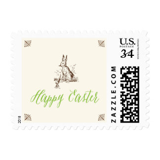 Happy Easter Vintage Bunny Postage