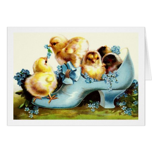 Happy Easter Vintage Chicks Easter Greeting Card