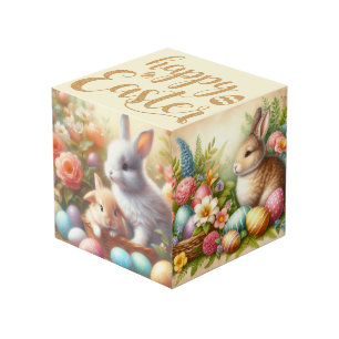 Happy Easter / Vintage Rabbit  Cube