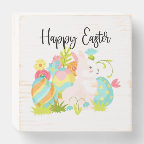 Happy Easter Wall Art Wooden Box Sign