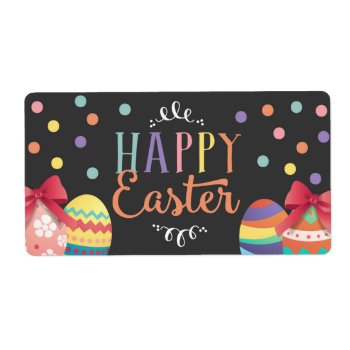 Happy Easter Water Bottle Labels  Easter Sticker by ApplePaperie at Zazzle
