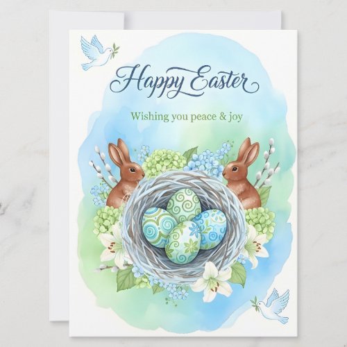 Happy Easter Watercolor Card