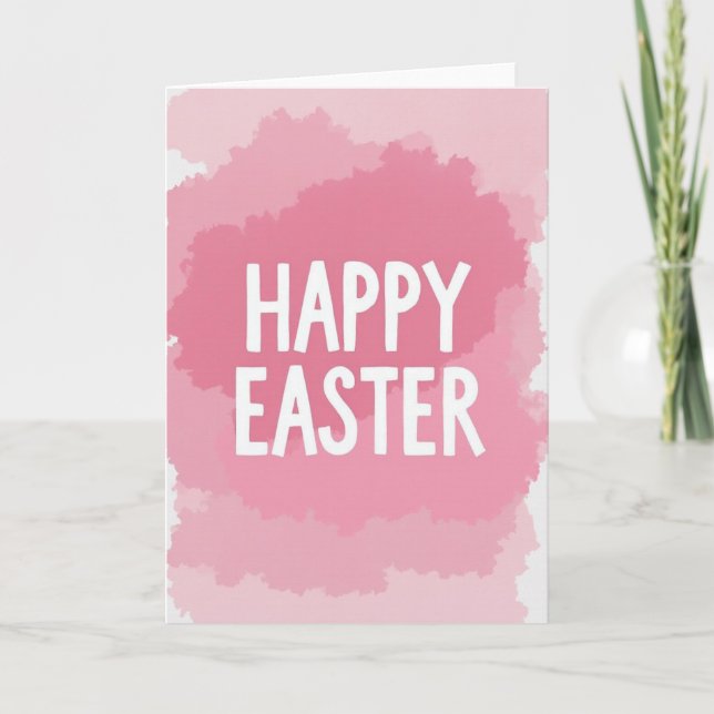 Happy Easter Watercolor Card (Front)