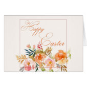 Happy Easter watercolor floral (Front Horizontal)