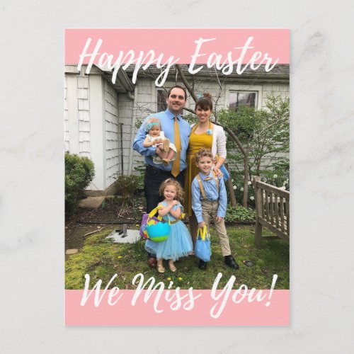 Happy Easter We Miss You Postcard