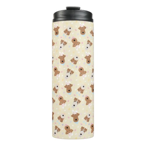 Happy Easter Welsh Terrier Dogs Thermal Tumbler