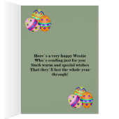 Happy Easter Westie Card (Inside (Right))