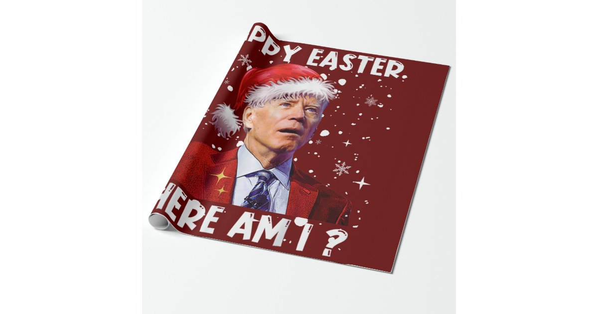 Happy 4th Of Easter Joe Biden Funny Front & Back Wrapping Paper