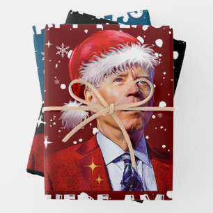 Happy Easter Where Am I Funny Joe Biden Santa Xmas Wrapping Paper Sheets