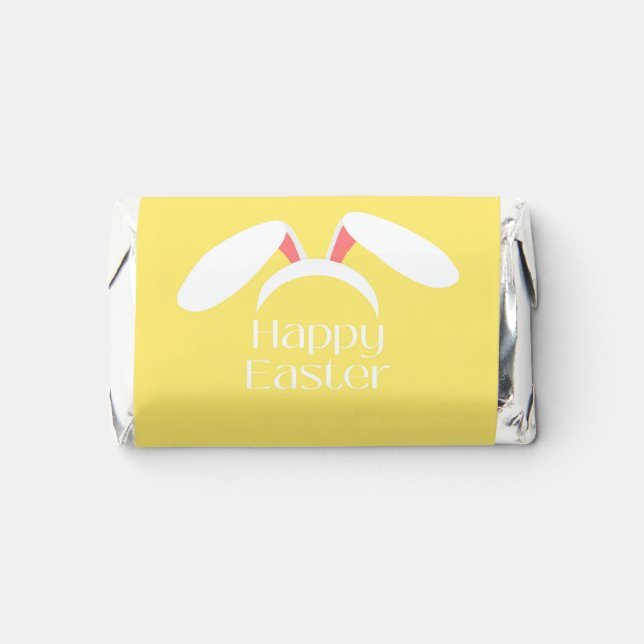 Happy Easter white bunny ears Hershey's Miniatures (Front)