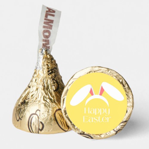 Happy Easter white bunny ears yellow Hershey®'s Kisses®