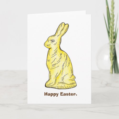 Happy Easter White Chocolate Bunny Rabbit Candy Holiday Card
