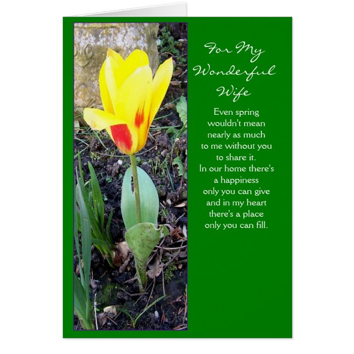 Happy Easter Wife Card   Tulip