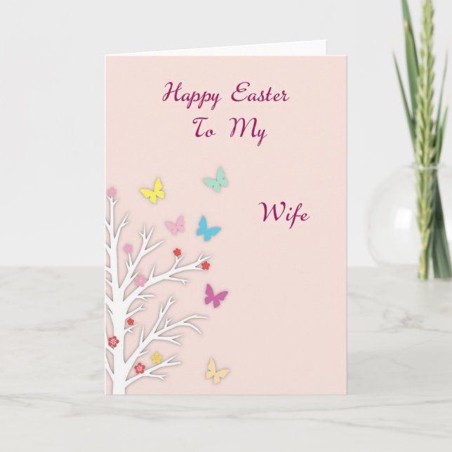 Happy Easter Wife Springtime Card (Front)