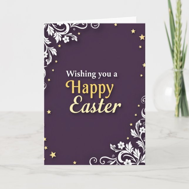 Happy Easter Wishes Festive Card (Front)