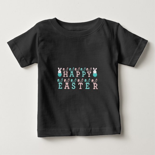 Happy Easter Wishes - Funny Bunny Easter  Baby T-Shirt (Front)