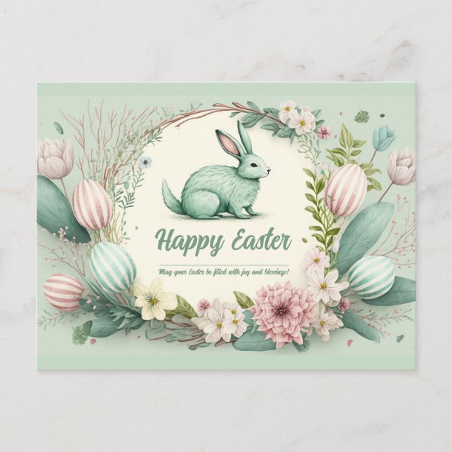 Happy Easter wishes illustration Postcard (Front)