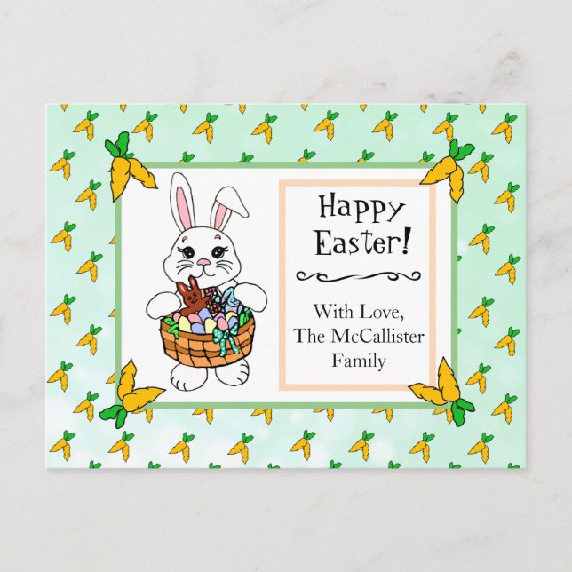 Happy Easter Wishes  Personalized Postcard (Front)