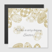 Happy Easter Wishes with Gold Laced Eggs (Front/Back)
