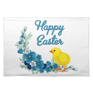 Happy Easter With a Baby Chick Placemat