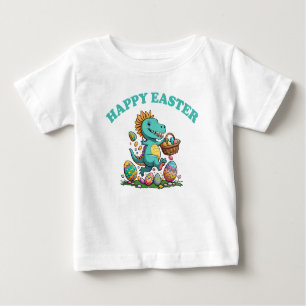 HAPPY EASTER with BABY DINOSAUR Baby T-Shirt