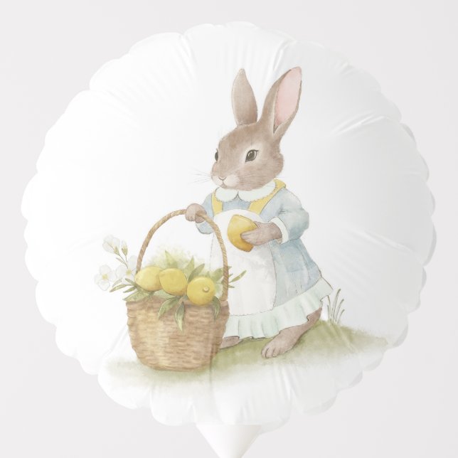 Happy Easter with cute Rabbit Balloon (Front)