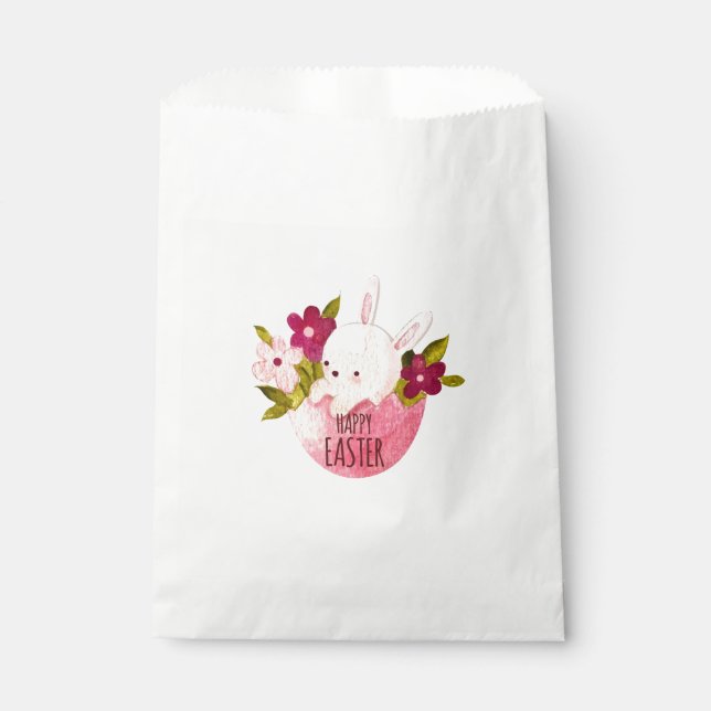 Happy Easter with Easter Bunny Favor Bag (Front)